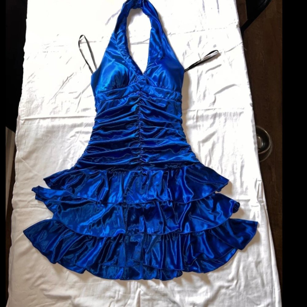 blue mini dress